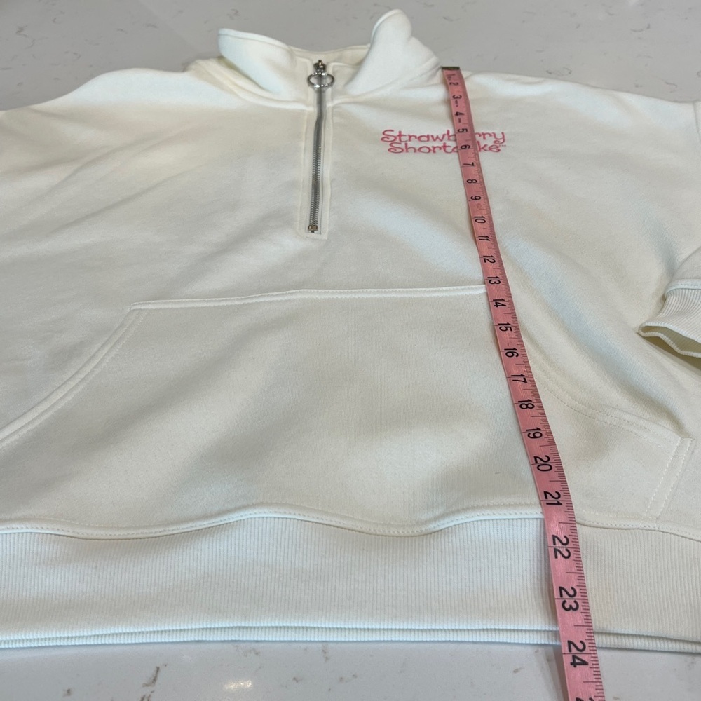 Strawberry Shortcake Quarter Zip Graphic Sweatshirt NWT - Picture 8 of 8